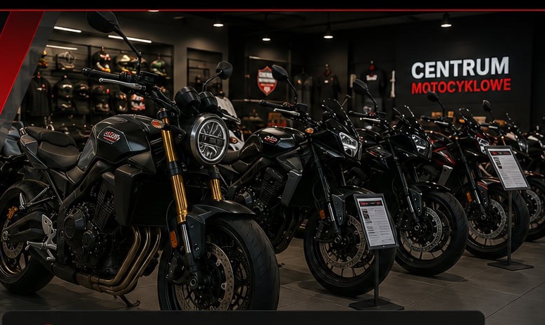 Salon Centrum Motocyklowe w Jeleniej Górze — motocykle na ekspozycji